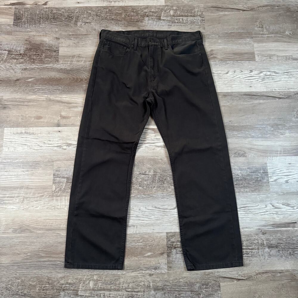 Levi's 505 Faded Black Jeans Straight Leg Grunge Normcore Dadcore Fall W38 L30